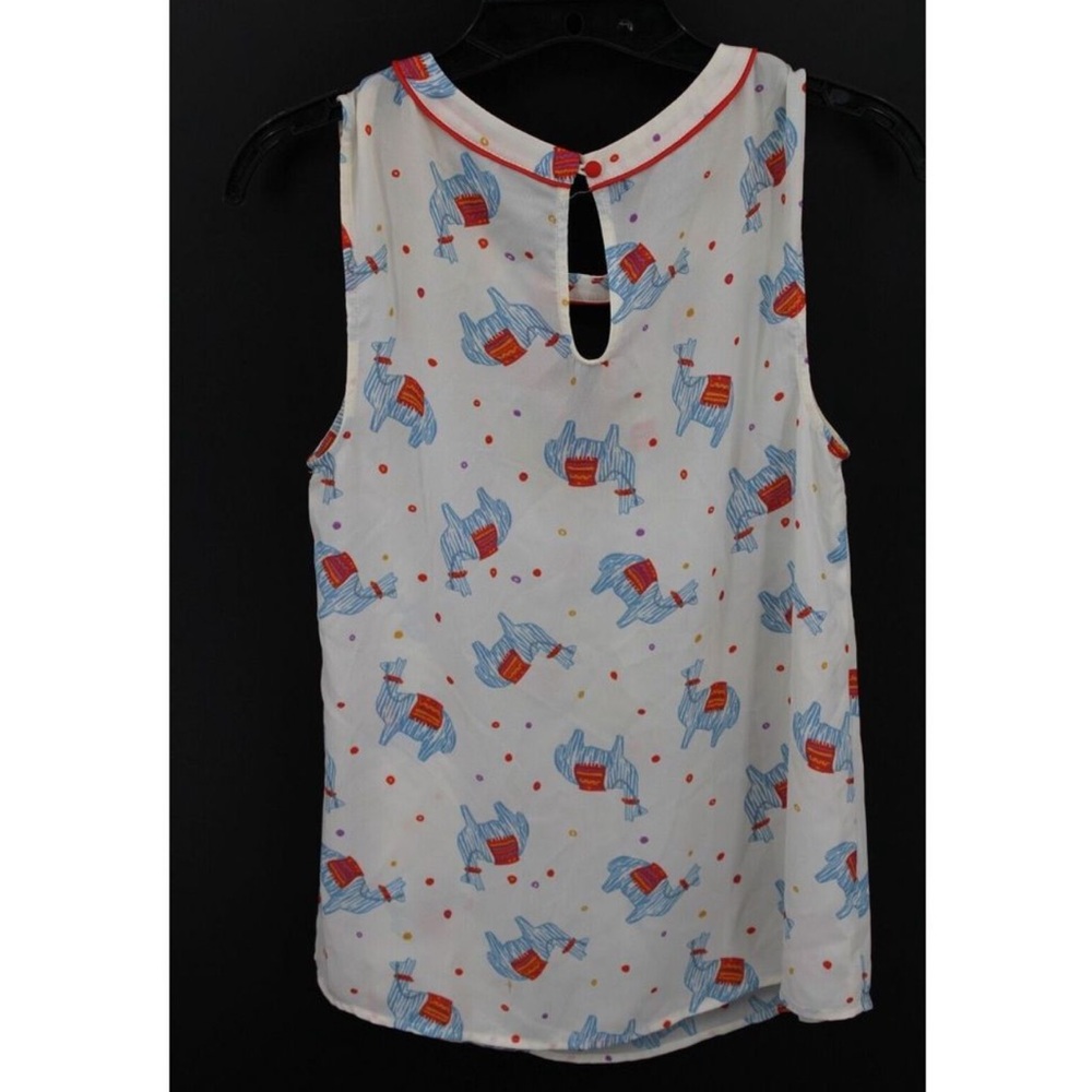 ModCloth Llamas Print Sleeveless Retro Tank Top Medium - Picture 2 of 2